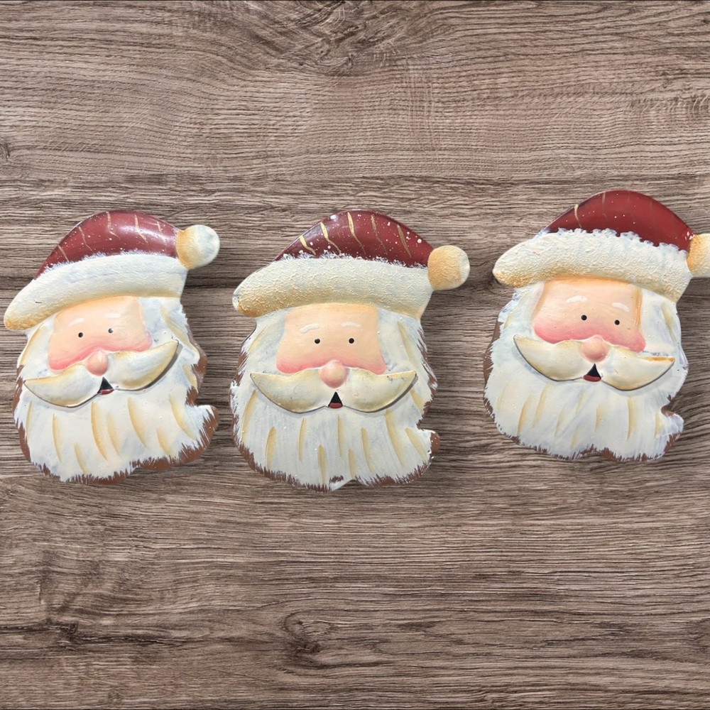 Festive Santa Claus Set of 3 Napkin Rings